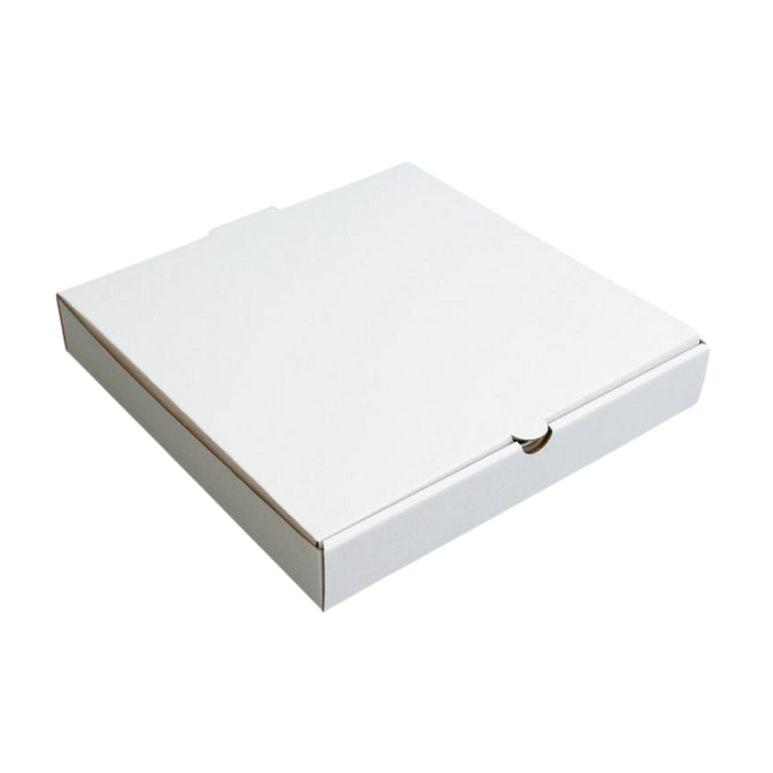 10" x 10" x 2" White E-Flute Pizza Boxes