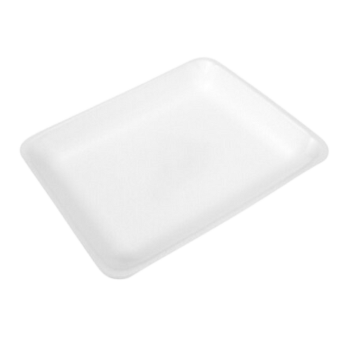 8P White Foam Trays