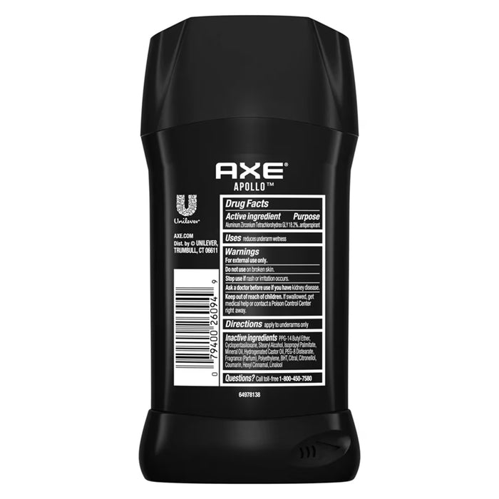 Axe - Apollo Invisible Solid Antiperspirant & Deodorant Stick - 2.7 Oz - 12 Pack