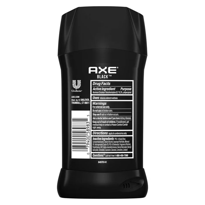 Axe Black Invisible Solid Antiperspirant & Deodorant Stick 2.7 oz - 12 Pack