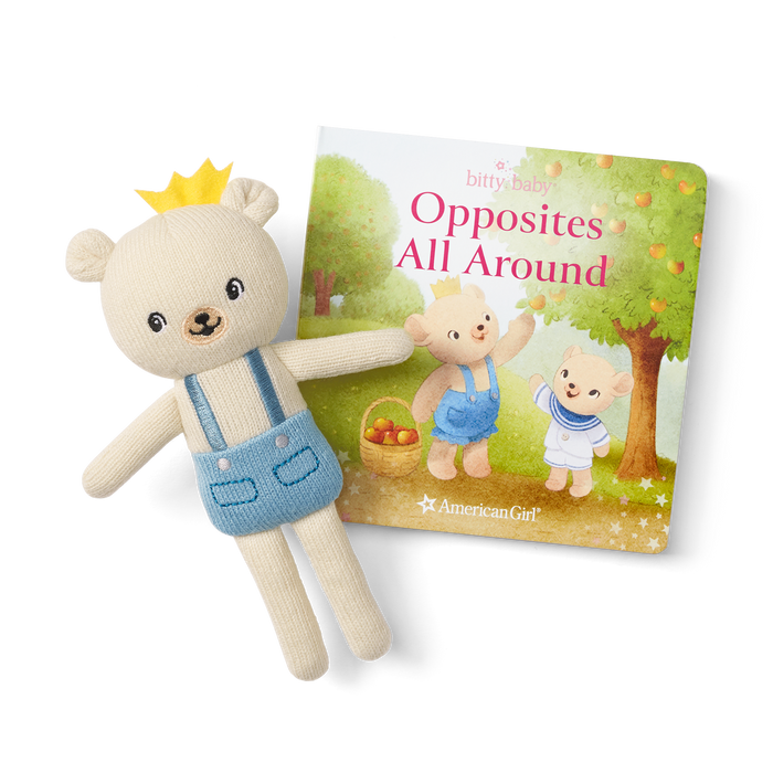 Bitty Baby® Doll #3 in Soft Blue + Bear Friend & Board Book