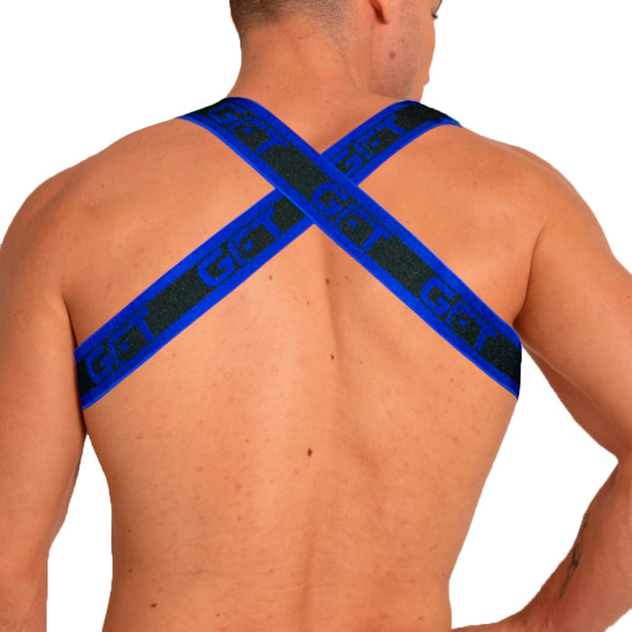 Fetiche Blue Harness vista frontal de Gigo Underwear