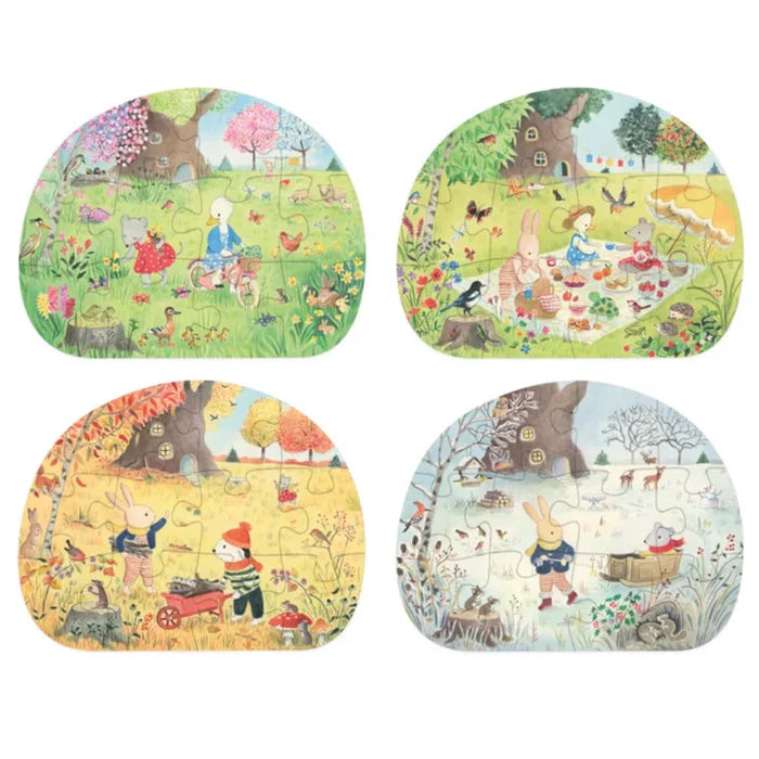 Mini Puzzle - 4 Seasons - La Grande Famille - Content