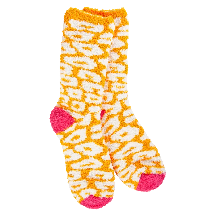 Orange Multi Leopard World's Softest Socks