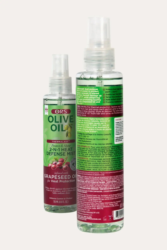 ORS OLIVE OIL WITH GRAPESEED OIL PROTECT & SHINE 2-N-1 HEAT DEFENSE MIST 4.6oz ORS