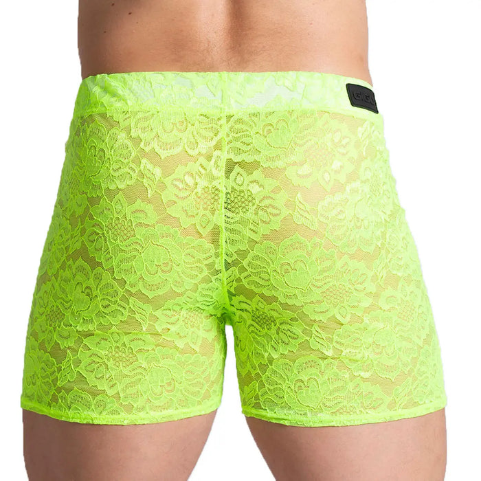 Paradise Yellow Hotshort en modelo de Gigo Underwear