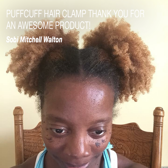 PuffCuff MINI (Medium) Hair Clamp Multipack – 2.5 in for Curly, Thick & Natural Hair (3 Pc)