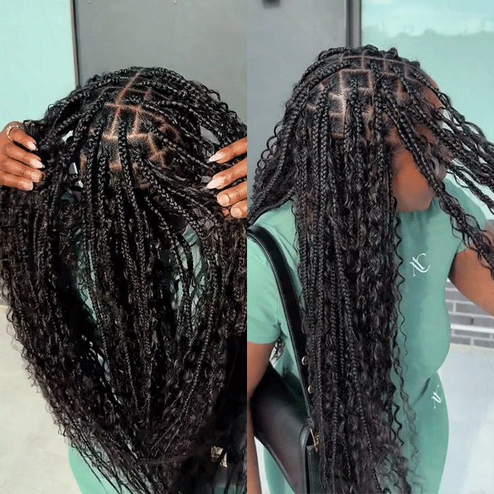 water wavy textured bulk hair for braidis