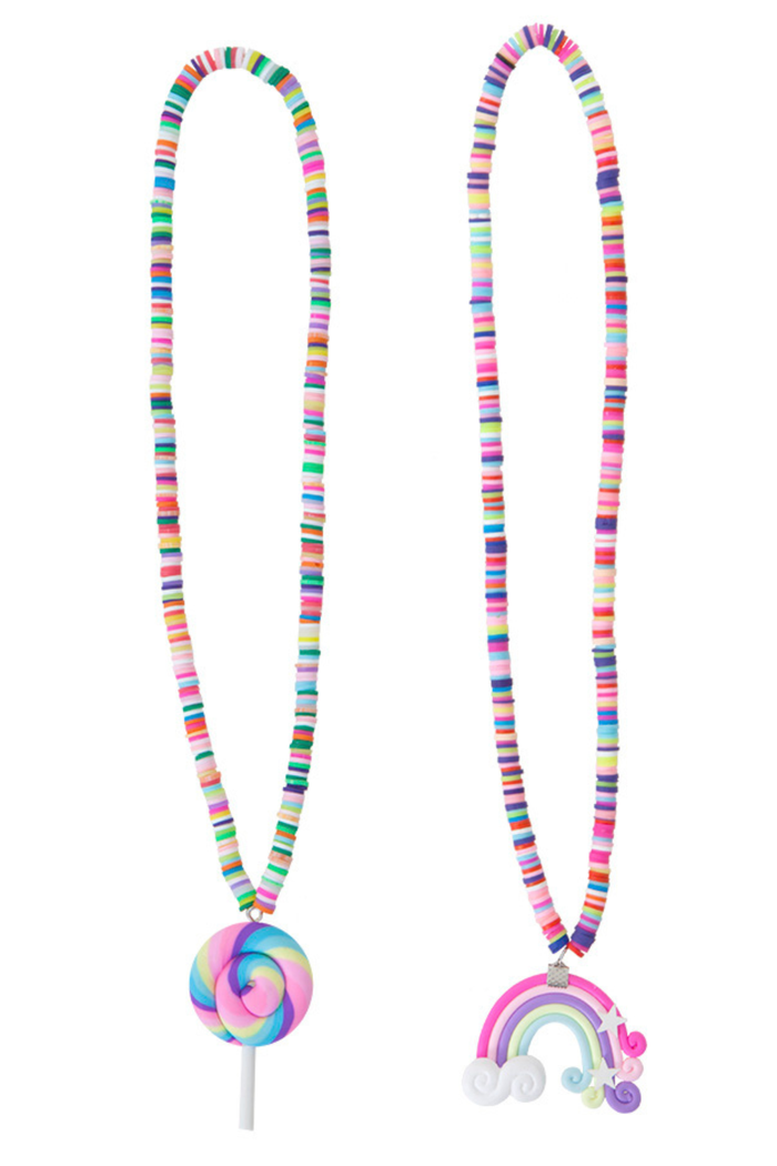 Rainbow Lolly Necklace, 2pcs Assorted
