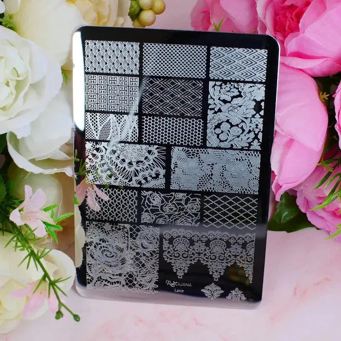 RI- Lace Stamping Plate-Stamping-Red Iguana LLC-Gel Essentialz