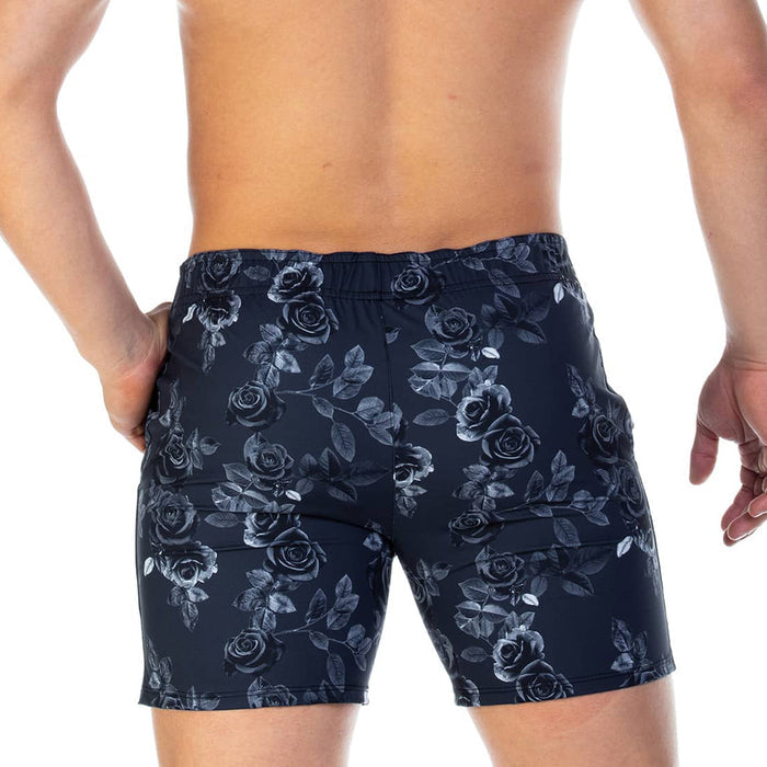 Rose Black Beachwear vista posterior de Gigo Underwear