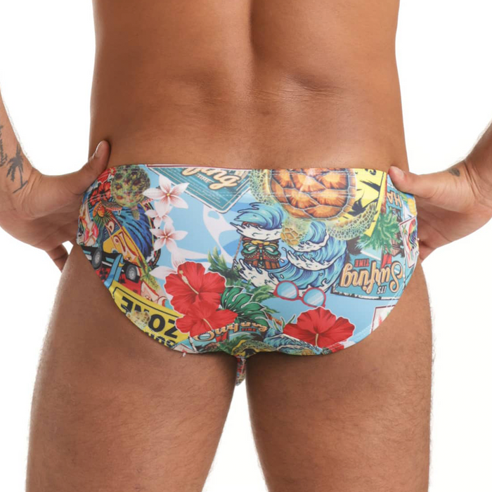 Seventies Swim Brief vista posterior de Gigo Underwear