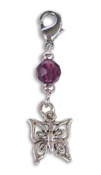 Small Silver Butterfly Charm – Mini Hair Twister Accessory | Whimsical Boho & Festival Hair Jewelry by Medieval Metal