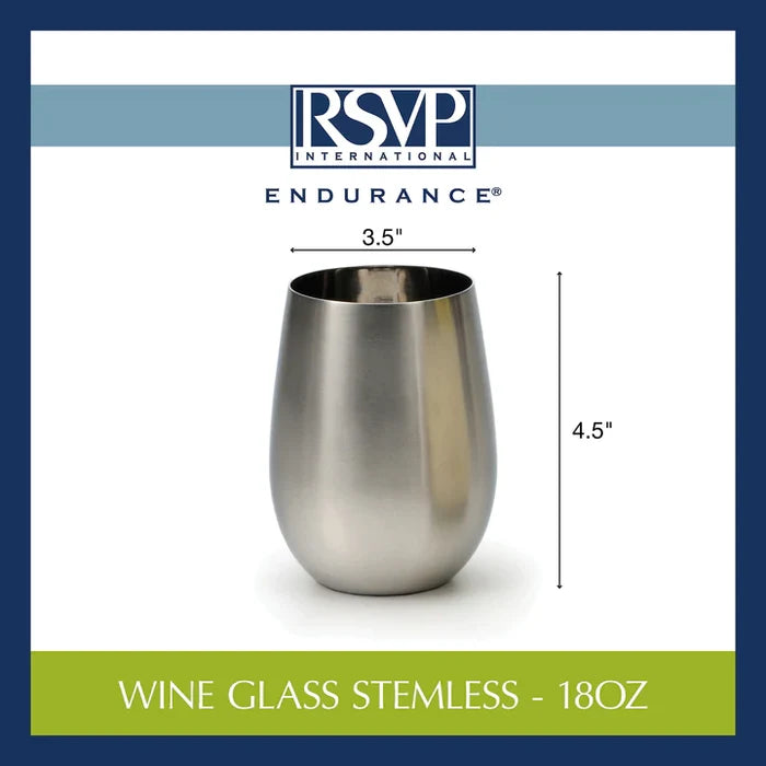 Stemless Stainless Steel Wine Glass
