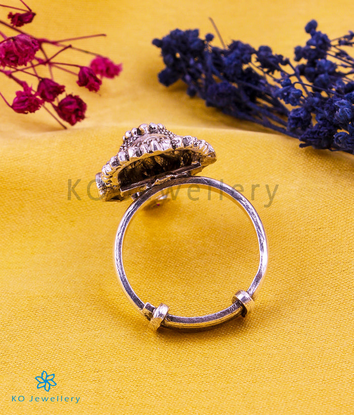 The Gajakarna Silver Adjustable Finger Ring