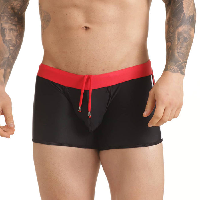 Versatil Red Swim Trunk vista posterior de Gigo Underwear