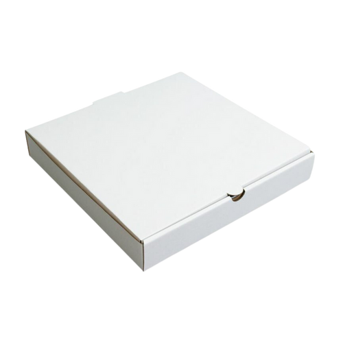 10" x 10" x 2" White E-Flute Pizza Boxes