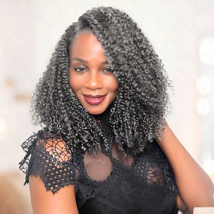 $100off Member Sale| Salt Pepper Small Kinky Curly Crochet Weave Hair Extensions