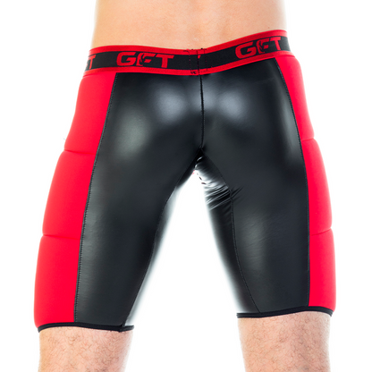 2 Fetiche Red Zipper Trunk Long en modelo de Gigo Underwear