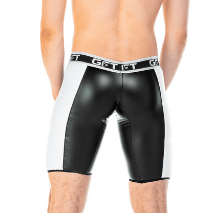 2 Fetiche White Zipper Trunk Long vista posterior de Gigo Underwear