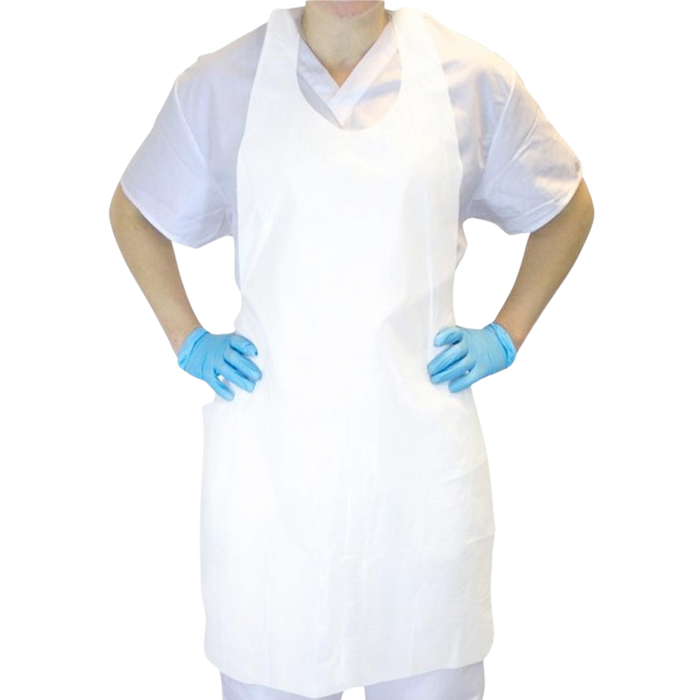 28" x 46" White HDPE Apron