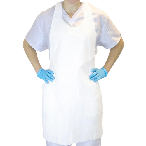 28" x 46" White HDPE Apron