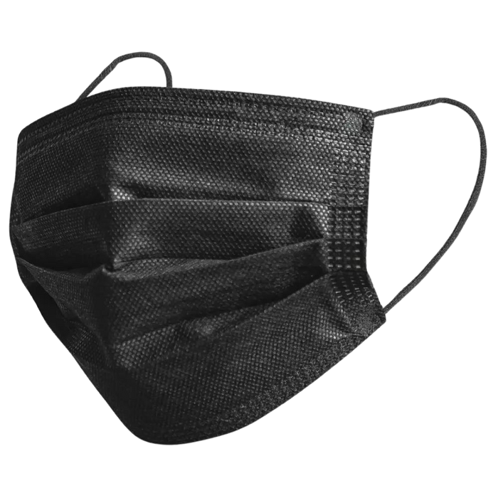 3 ply Black Face Mask