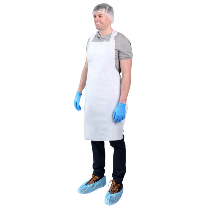5.5mil White Polyurethane Apron