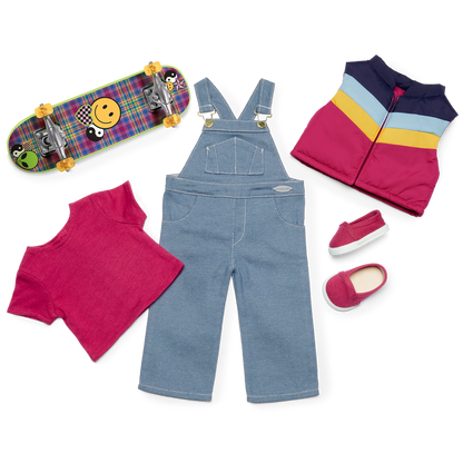 ’90s Twins Nicki’s™ Skateboarding Gift Set (Historical Characters)