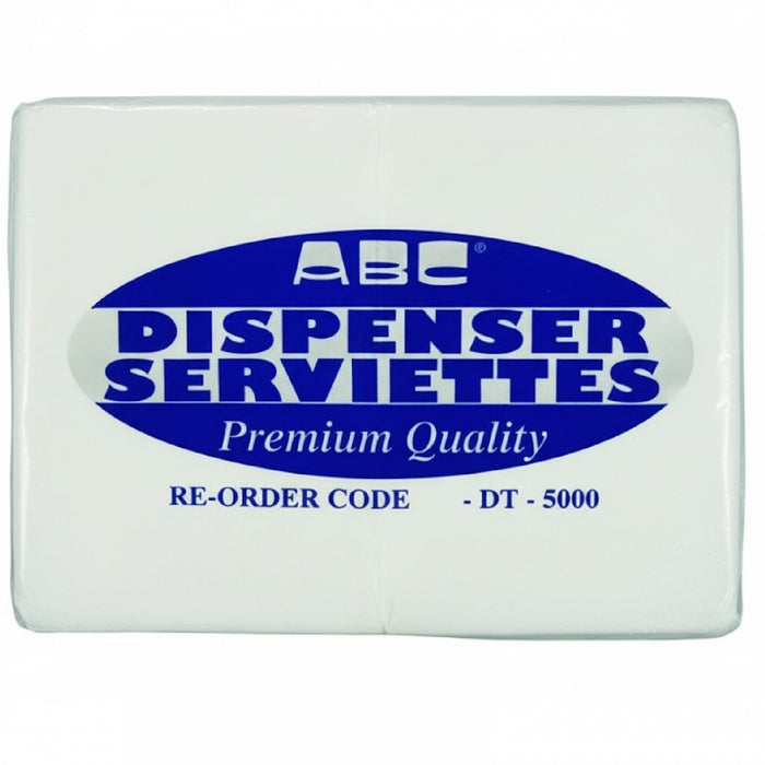 ABC Tall Fold 1 Ply Serviettes