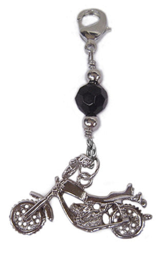 Adjustable Biker Ponytail Wrap – 6" Black Leather with bead charm options