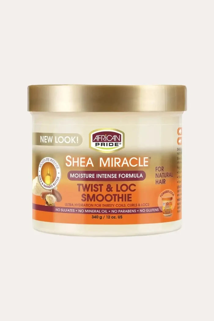 AFRICAN PRIDE SHEA MIRACLE TWIST&LOC SMOOTHIE 12oz - MOISTURIZING CREAM FOR LOCS - BSW BEAUTY CANADA