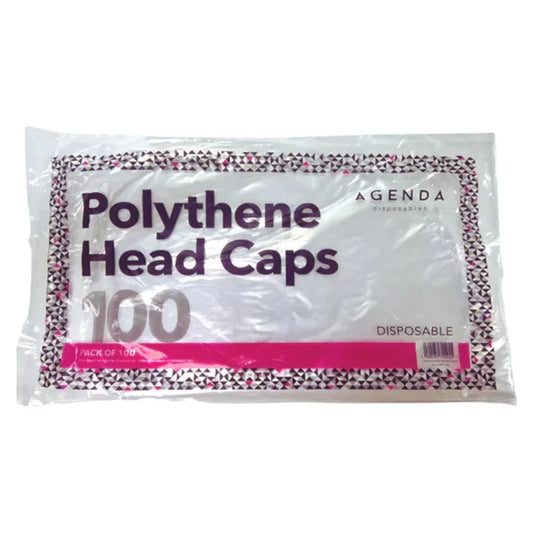 Agenda Polythene Head Caps 100 Pack