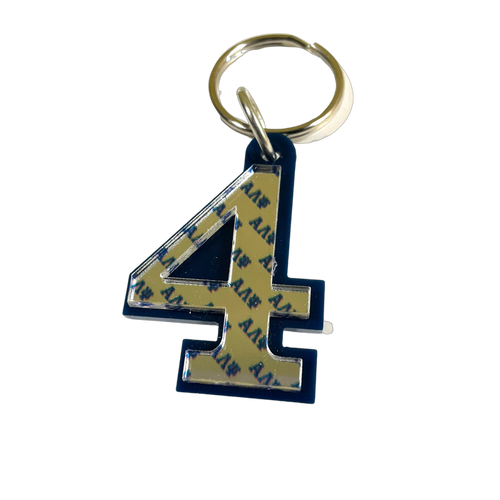 ALP Mirrored Line Number Key Chain