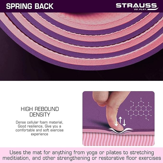 ALYV 6mm Non-Slip Yoga Mat-Purple