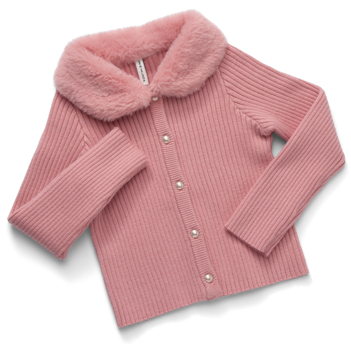 American Girl® x Janie and Jack Rosy Ribbed Cardigan for Girls
