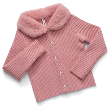 American Girl® x Janie and Jack Rosy Ribbed Cardigan for Girls