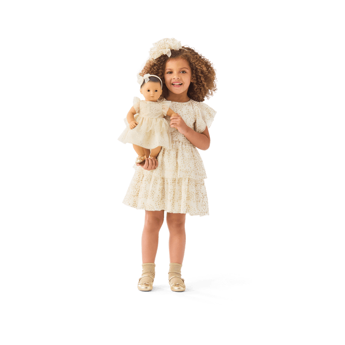 American Girl® x Janie and Jack Sparkly Cream Celebration Dress for Little Girls & Girls