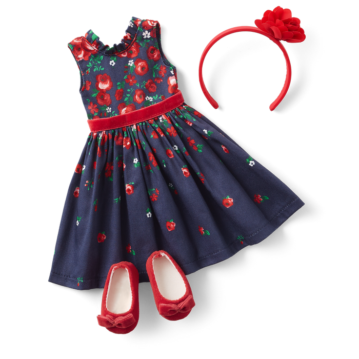 American Girl® x Janie and Jack Wrapped in Roses Party Dress for WellieWishers™ Dolls