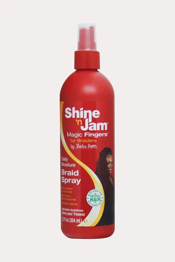 AMPRO SHINE-N-JAM MAGIC FINGERS BRAID SPRAY 12oz - BSW BEAUTY CANADA