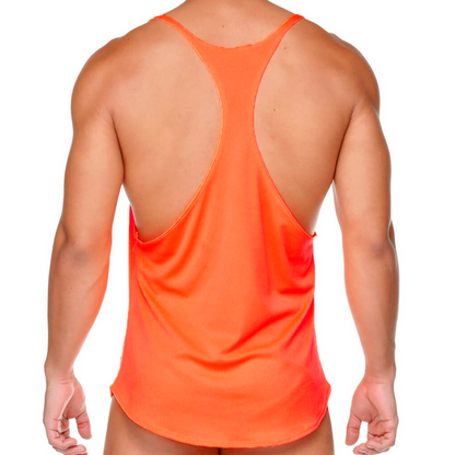 Arab Orange Tank vista frontal de Gigo Underwear