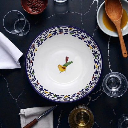 ARABESCO BLUE DERUTA: Serving Coupe Salad/Pasta Bowl