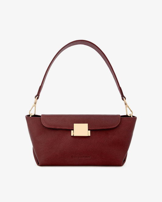 AURORA BAG in Garnet Lizard by Arlingtone Milne
