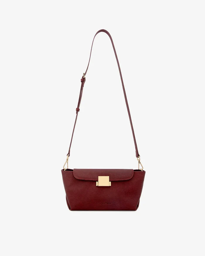AURORA BAG in Garnet Lizard by Arlingtone Milne