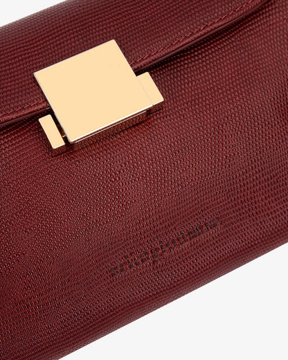 AURORA BAG in Garnet Lizard by Arlingtone Milne
