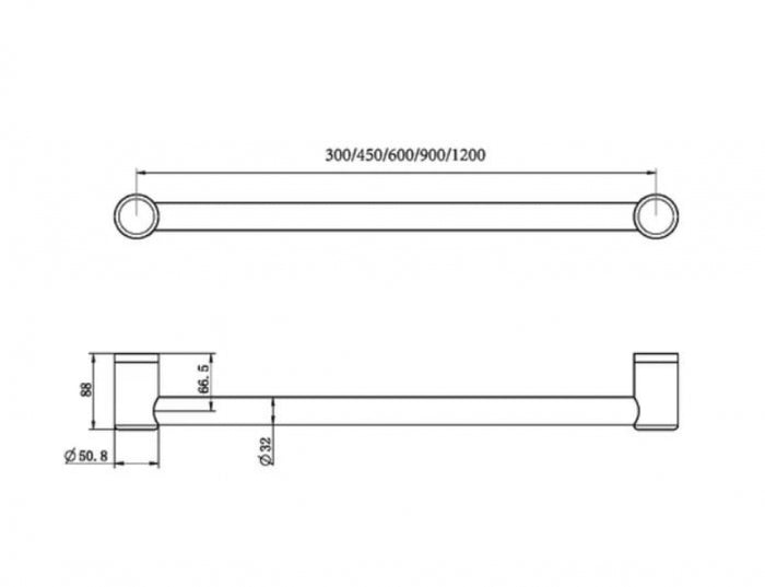 Avail Designs Calibre Terra Straight Grab Rail