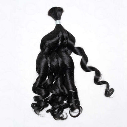 B3G1|QVR Afro Kinky Curly Human Bulk Hair Extensions for Boho Knotless Braiding