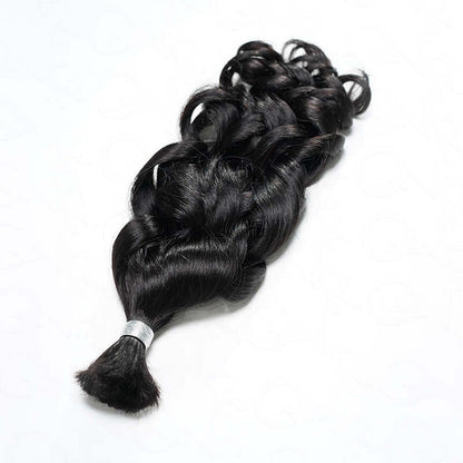 B3G1|QVR French Curl Human Bulk Hair Extensions for Boho Knotless Braiding