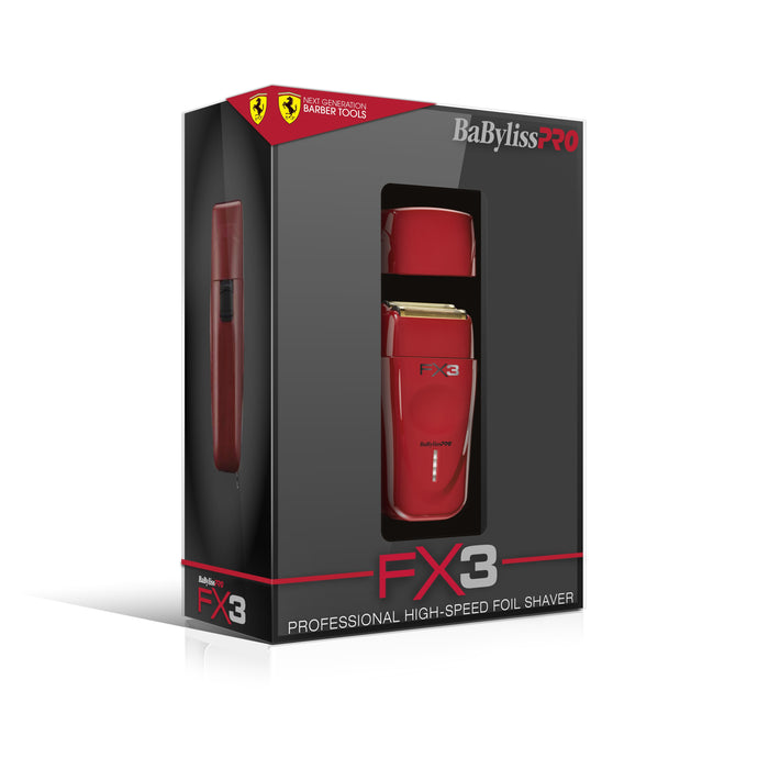 BaByliss PRO FX3 Cordless Shaver - Red - Palms Fashion Inc.