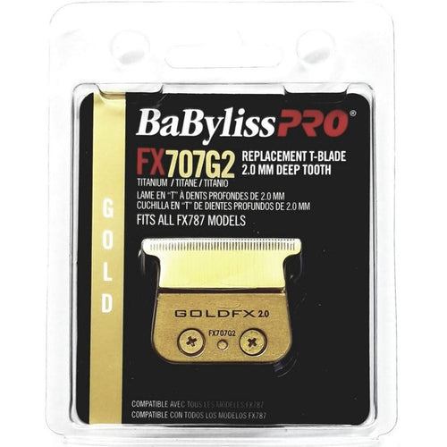BaByliss Pro Gold Titanium 2.0 mm Deep Tooth Replacement T-Blade Fits All FX787 Models # FX707G2 - Palms Fashion Inc.